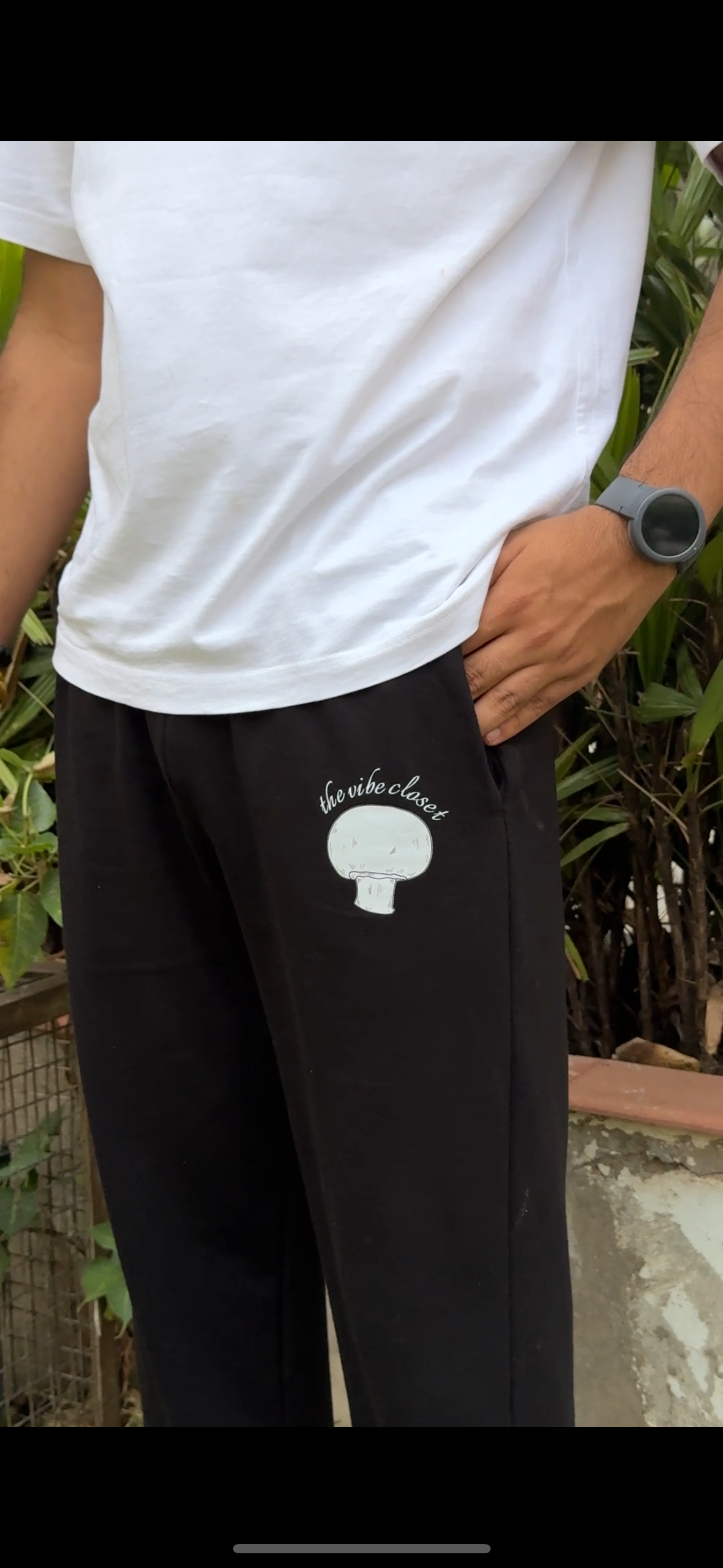 Midnight Black Straight-Fit Sweat Pant