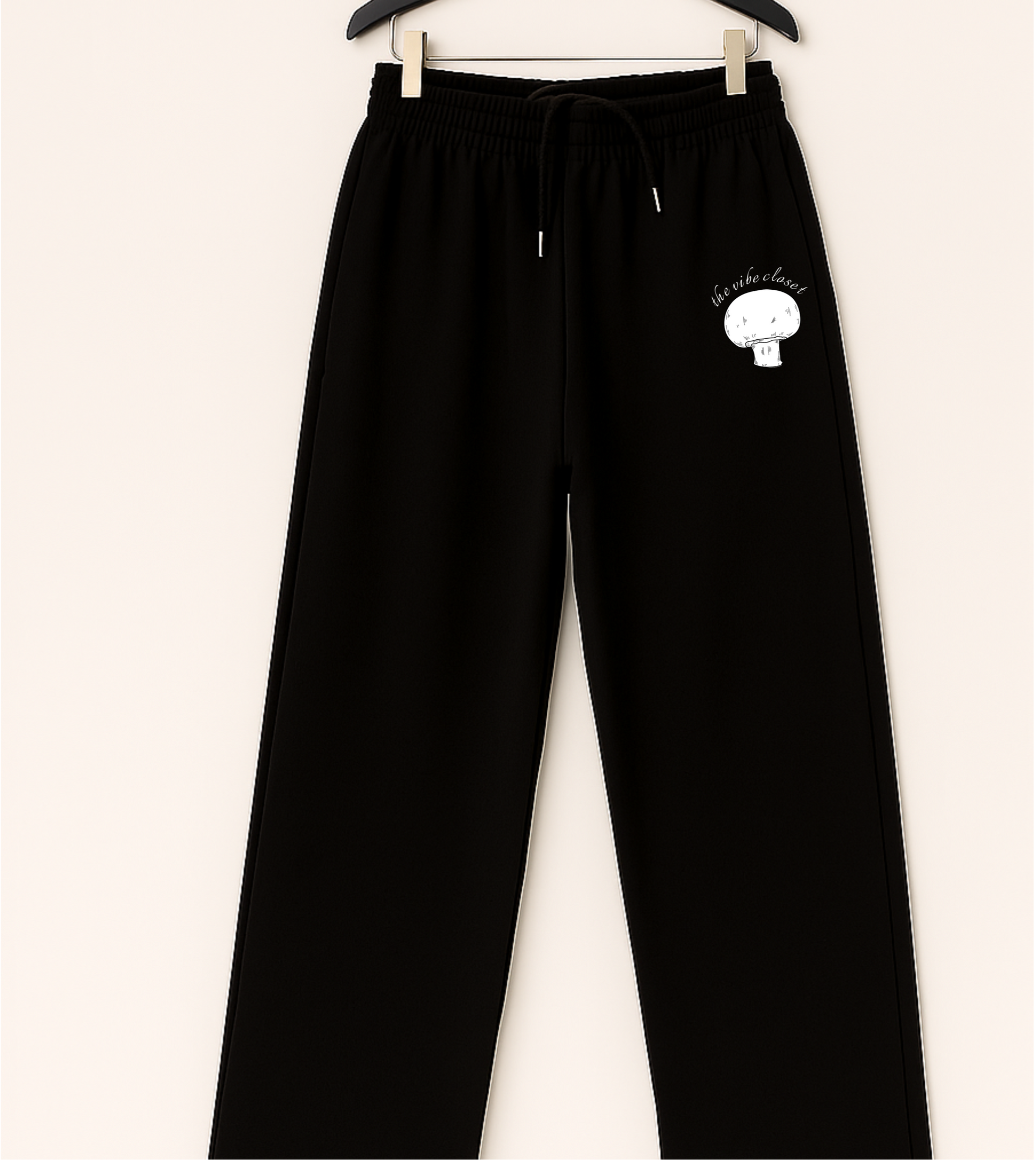 Midnight Black Straight-Fit Sweat Pant